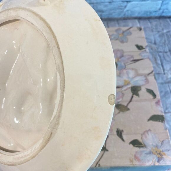 Decorative Plate Vintage 70s Chalkware 3D Artwork Hand Painted Rare Find - Picture 4 of 4